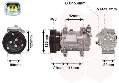 Компресор кондиціонера NISSAN QASHQAI/ RENAULT KANGOO 08 > 13 Van Wezel 4300K401