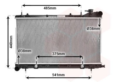 Радіатор охолодження двигуна FORESTER 20i MT/AT 02- Van Wezel 51002049