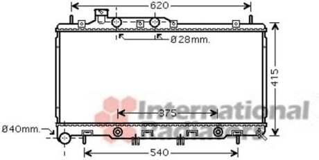 Радіатор LEGACY4/OUTBACK 30i 03-09 Van Wezel 51002069 (фото 1)