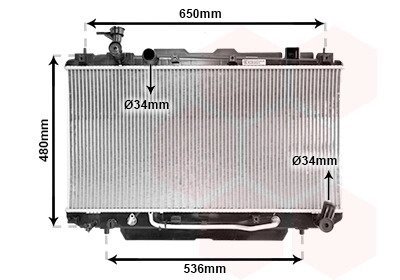 Радіатор FUNCR/RAV4 20i AT +-AC 00 Van Wezel 53002301