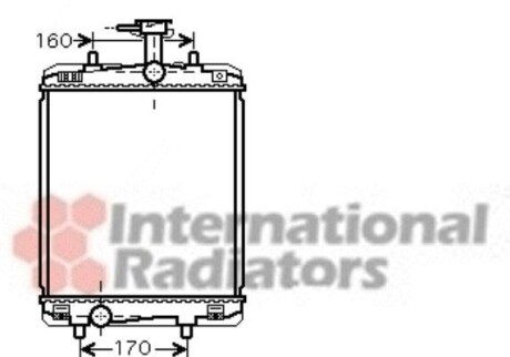 Радіатор охолодження Toyota Aygo/Citroen C1/Peugeot 107/108 1.0 05- Van Wezel 53002360