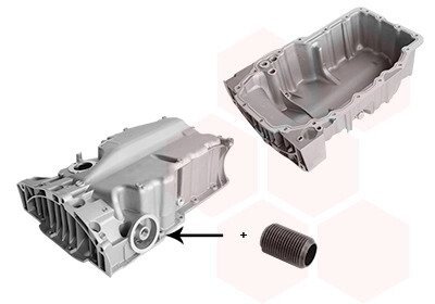 Піддон, масляний картера двигуна VAG 1.2 TSI (Wan Wezel) Van Wezel 5766071 (фото 1)