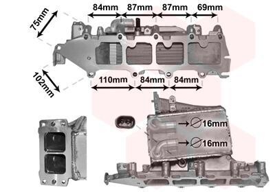 Радіатор інтеркулера Audi A3/Seat Leon/Skoda Kodiaq/Octavia 1.6/2.0TDI 12- Van Wezel 58004361 (фото 1)