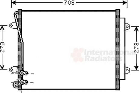 Радіатор кондиціонера (з осушувачем) VW Passat 1.4-3.6 05-16 Van Wezel 58005226 (фото 1)