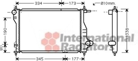 Радіатор охолодження CHEVROLET Matiz Van Wezel 81002075