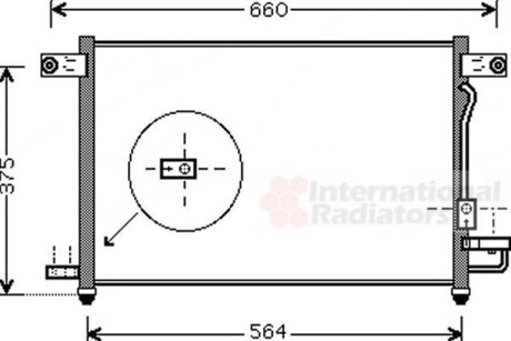 Радіатор кондиціонеру AVEO/KALOS 1,5i MT 02-08 Van Wezel 81005049