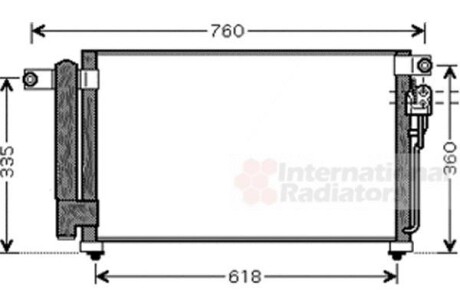 Радіатор кондиціонера KIA RIO Van Wezel 83005081 (фото 1)