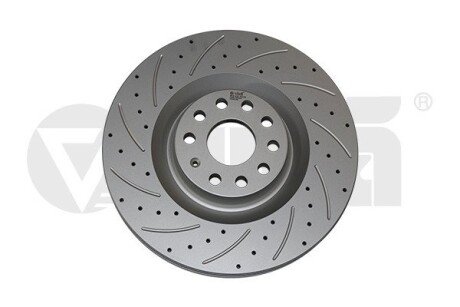 Диск гальмівний передній Skoda Superb (08-13)/VW Golf (06-13), Passat (06-11) перфорований (Geomet) Vika 66151717001