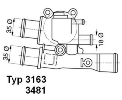 A_Термостат Fiat Lancia - знято з виробництва WAHLER 316388D (фото 1)