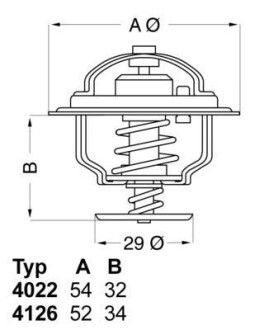 Термостат Isuzu Jaguar Nissan Saab WAHLER 402282D