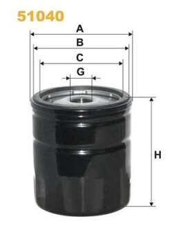 Фільтр масляний WIX FILTERS 51040