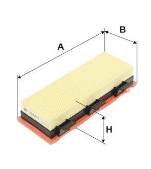 Фільтр повітряний RENAULT /AP185 (WIX-FILTERS) WIX FILTERS WA6375 (фото 1)