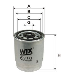 Фільтр паливний Volvo S60/S80/V70/XC70/XC90 2.4D 01-10 WIX FILTERS WF8312