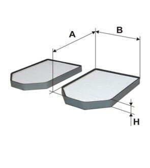 Фільтр салону Audi A8 94-02 (к-кт 2шт) WIX FILTERS WP6942