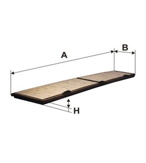 Фільтр салону BMW 1 (E81/82), 3 (E90/91), X1 (E84) вугільний (WIX-FILTERS) WIX FILTERS WP9233 (фото 1)