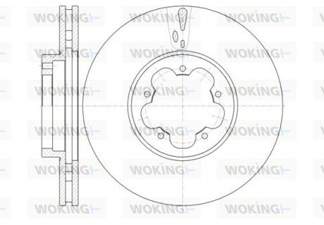 Гальмівний диск перед. Transit V347 06- (300mm) WOKING D61022.10