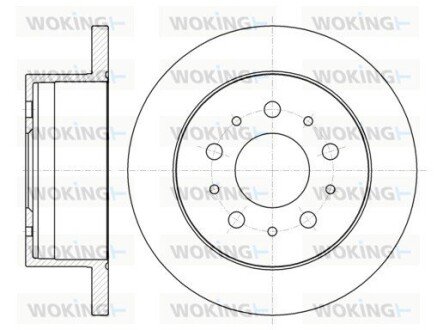 Диск гальмівний задній (кратно 2) (Remsa) PSA Boxer Jumper, Fiat Ducato 06> 11> (D61055.00) WOKING D6105500