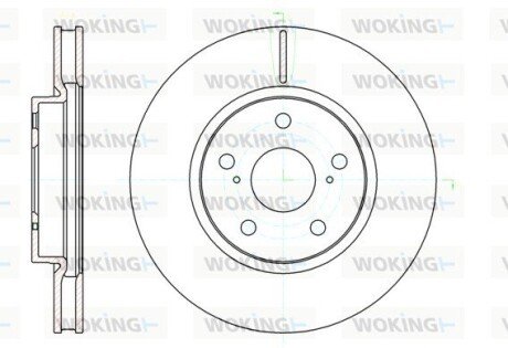 Диск гальмівний передній (кратно 2) (Remsa) Lexus IS 05> 12> (D61076.10) WOKING D6107610