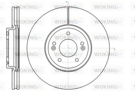 Диск гальмівний передній (кратно 2) (Remsa) Hyundai Santa Fe II III / Sorento II III (D61102.10) WOKING D6110210 (фото 1)