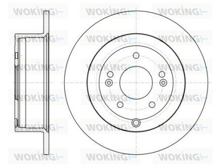 Гальмівний диск задн. Santa Fe 05-12 WOKING D61106.00