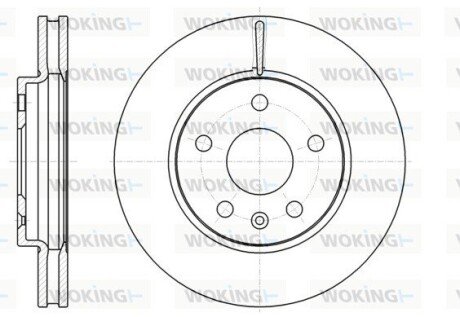 Гальмівний диск перед. Insignia A/Malibu 08- 1.4-2.4 WOKING D61285.10