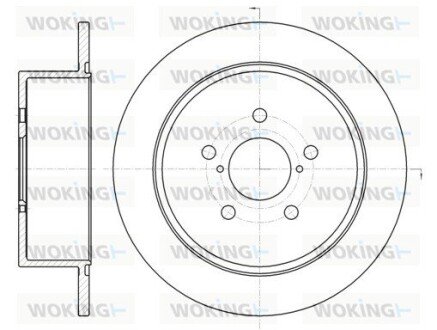 Гальмівний диск задн. Legacy/Liberty/Outback 03-09 WOKING D61300.00