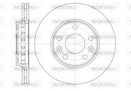 Гальмівний диск перед. Duster/Fluence/Megane/Scenic 07- WOKING D61346.10