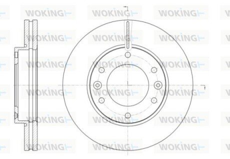 Гальмівний диск перед. H1/i800/iMax (07-21) WOKING D61396.10