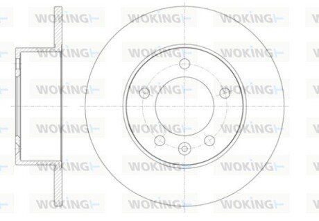 Гальмівний диск задн. Movano/Master/NV400/Movano 10- WOKING D61412.00