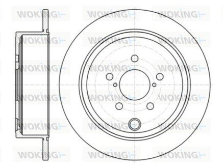 Диск гальмівний задній (кратно 2) (Remsa) Subaru Forester 08> Impreza 08> Legasy 03> 09> (D61415.00) WOKING D6141500