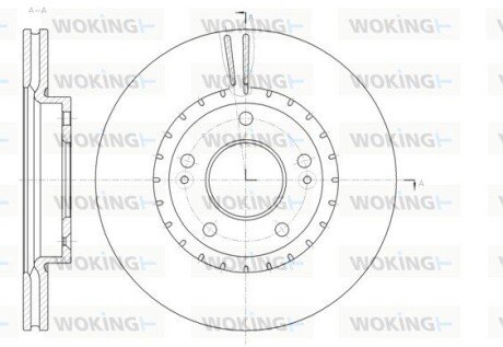 Гальмівний диск перед. Ceed/Elantra/Proceed (11-21) WOKING D61434.10