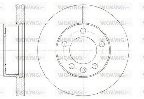 Гальмівний диск перед. Master/NV400 (04-21) WOKING D61475.10