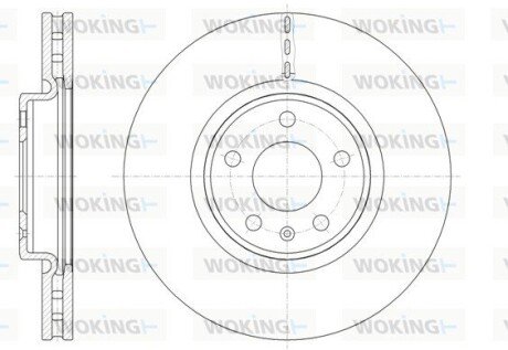 Гальмівний диск пер. Q5/A4/A6/A6/A7/A5/Q5/A4 08- WOKING D61543.10