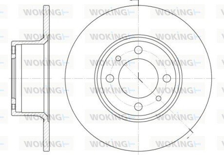 Гальмівний диск Lada 2101-2107 (252х10) WOKING D6156.00