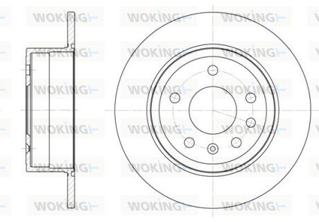 Гальмівний диск задн. Vectra/Omega/Omega/Senator/Carlton/Senator/Royale 78-05 WOKING D6249.00