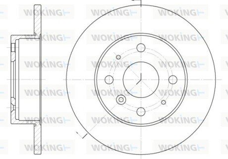 Гальмівний диск (передній) DAIHATSU CHARADE /GEELY СK 1.0-1.5 89- WOKING D6363.00