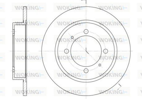 Гальмівний диск задн. Carisma/S40/Space Star/V40/Waja (95-12) WOKING D6447.00