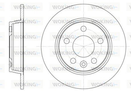Гальмівний диск задн. Galaxy/Sharan (95-10) WOKING D6453.00