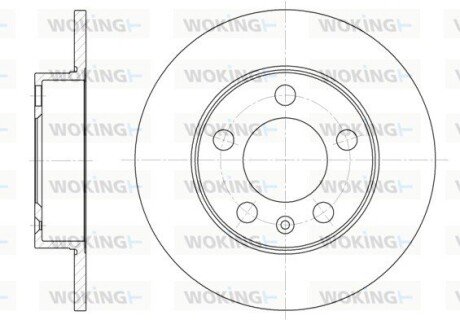 Гальмівний диск задн. A1/A2/A3/Bora/Cordoba (96-21) WOKING D654700