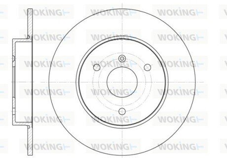 Гальмівний диск пер. Fortwo/Roadster/Cabrio/City Coupe/Crossblade 98-07 WOKING D6617.00