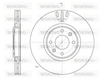 Диск гальмівний передній (кратно 2) (Remsa) PSA C4 I 207 307 (D6657.10) WOKING D665710