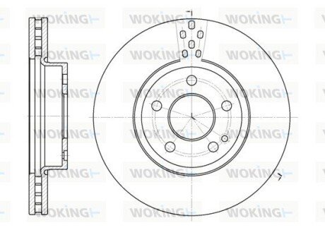 Гальмівний диск перед. W447/W639/Viano W639 (03-21) WOKING D6679.10