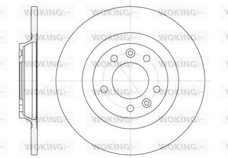 Гальмівний диск (задній) CITROËN C5/PEUGEOT 407/508/607/RCZ 1.6-3.0 04- WOKING D6690.00