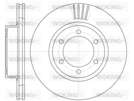 Гальмівний диск перед. 4 Runner/Land Cruiser (01-10) WOKING D6706.10