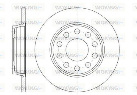 Гальмівний диск задн. Exeo/A4/A4 05-13 WOKING D6731.00