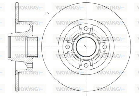 Гальмівний диск (задній) CLIO /MEGANE/MODUS / GRAND MODUS /TWINGO 1.2-2.0 02- WOKING D6750.00