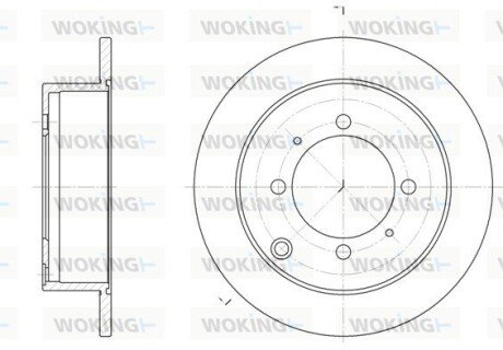 Гальмівний диск задн. Chariot/Galant/Lancer/Space Runner/Space Wagon (92-11) WOKING D6838.00