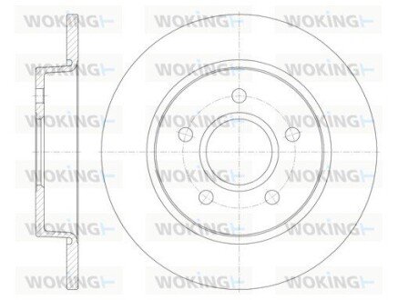 Диск гальмівний задній (кратно 2) (Remsa) Ford Focus II C-max (D6846.00) WOKING D684600 (фото 1)