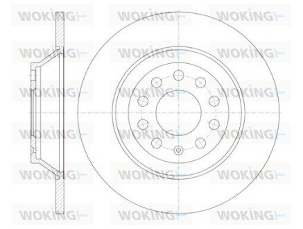 Гальмівний диск задн. A6 (04-11) WOKING D6969.00