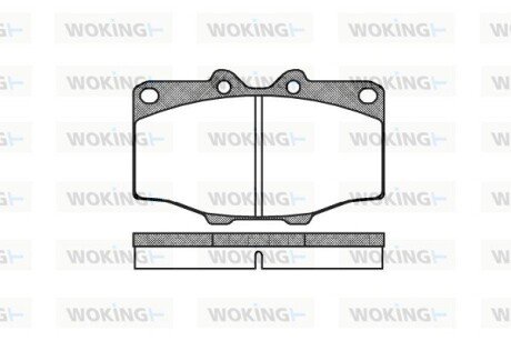 Гальмівні колодки зад. Toyota Land Cruiser 84- WOKING P0323.00